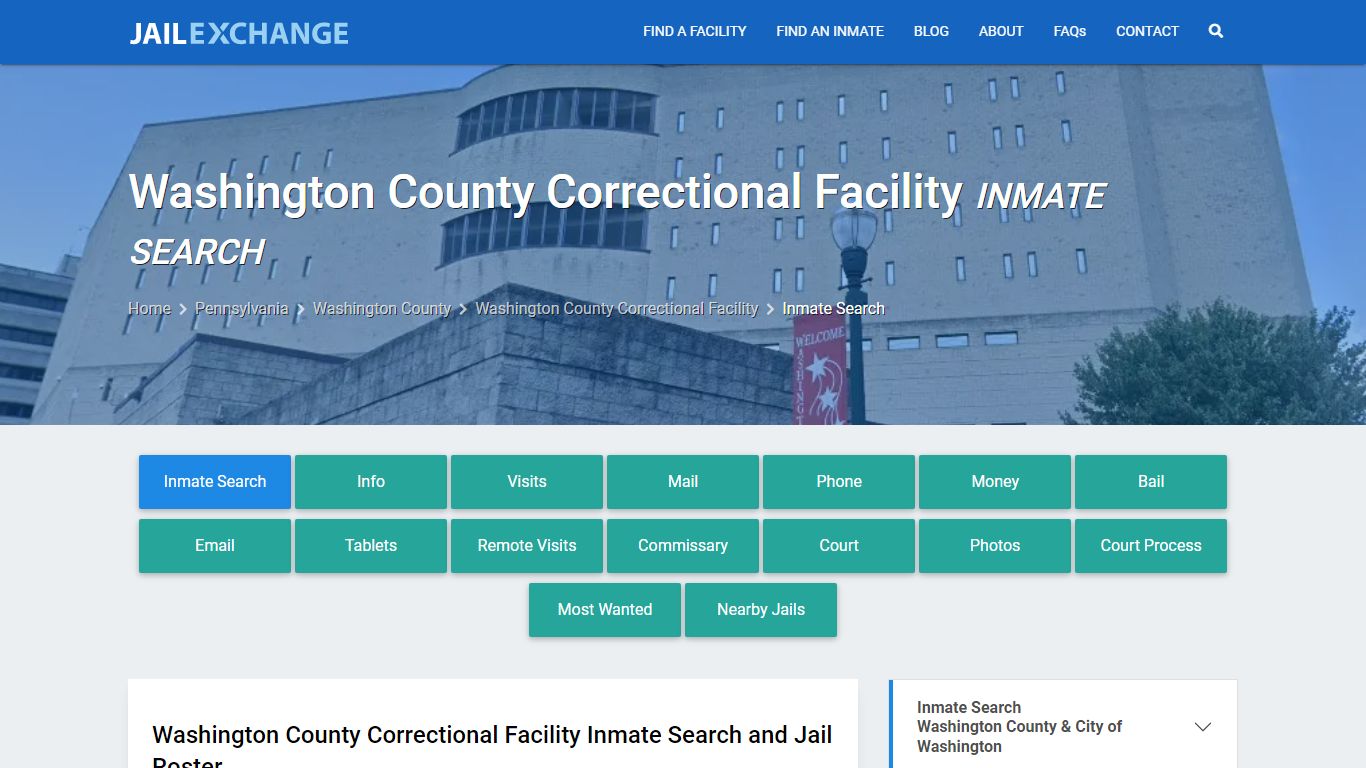 Washington County Correctional Facility Inmate Search - Jail Exchange